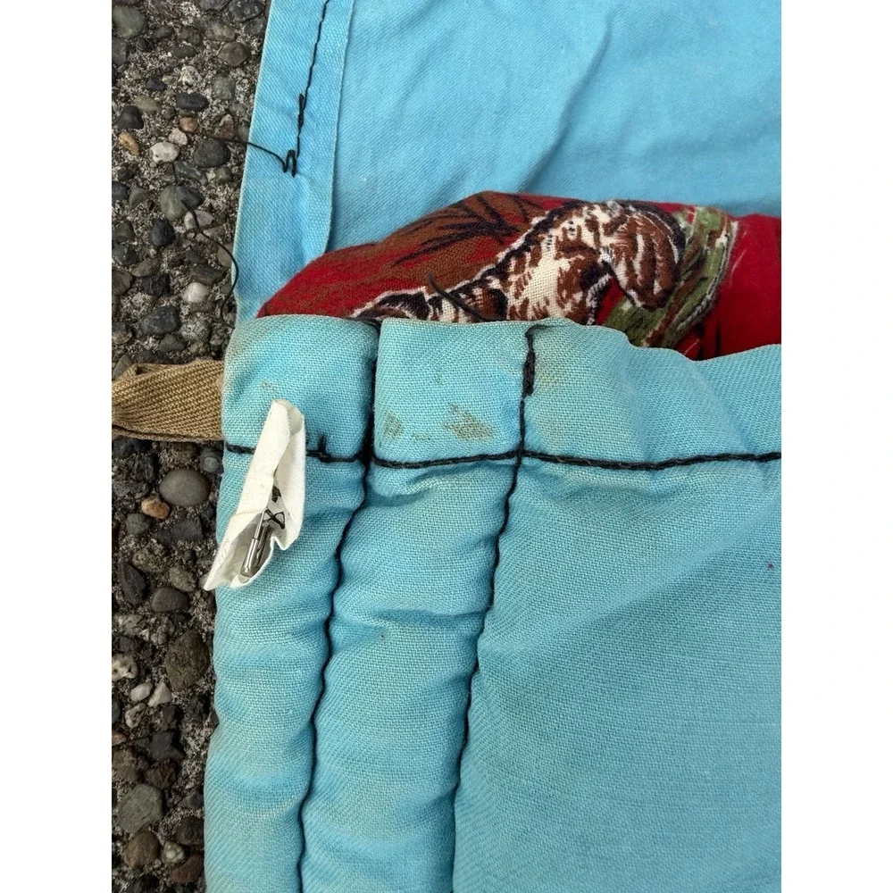 Vntg 1960 Adult Flannel Sleeping Bag Zip Together Hunting Camping 30